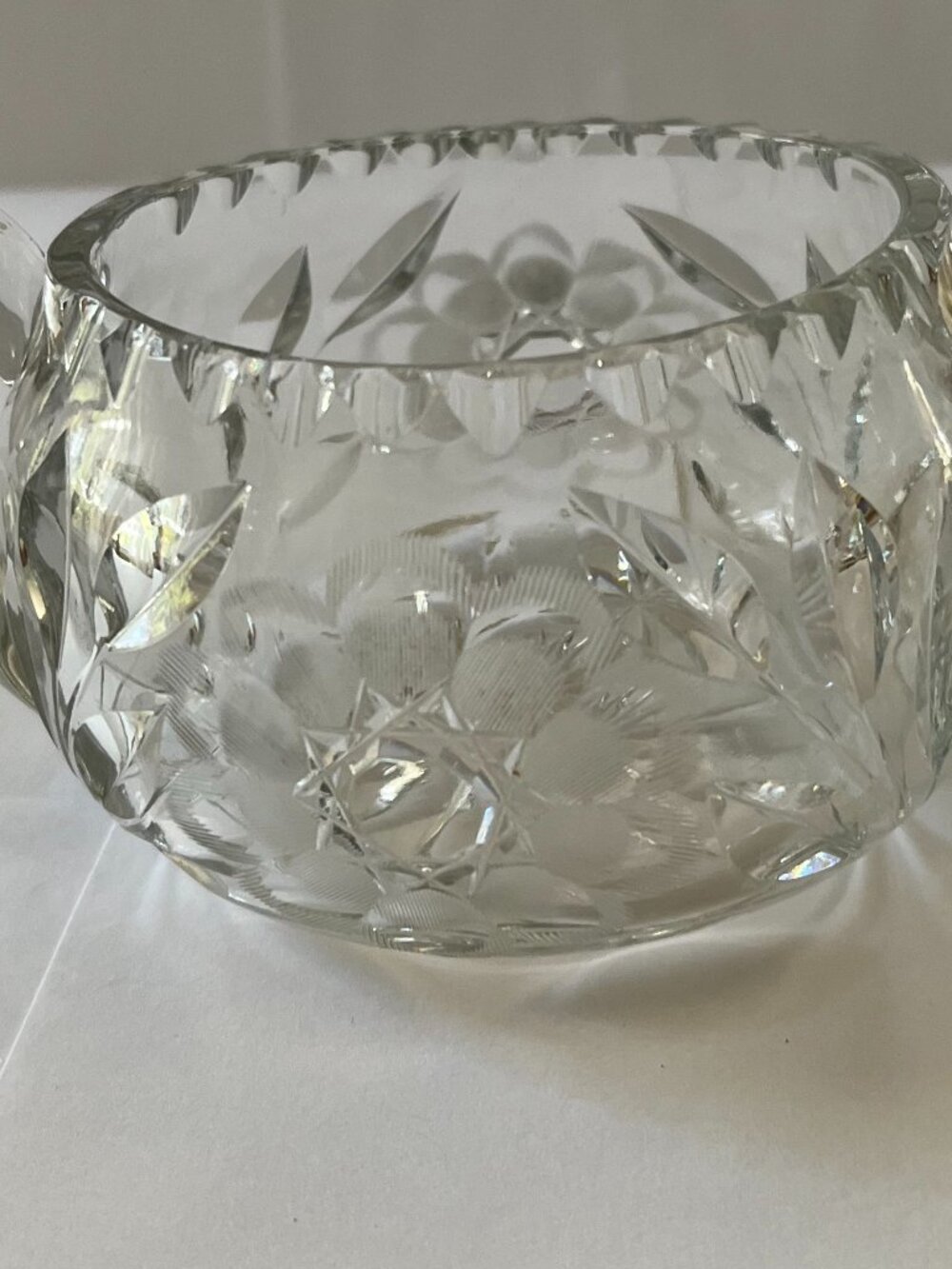 Vintage American Brilliant Period cut glass sugar bowl - Picture 5 of 6